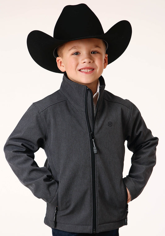 Roper Boys  Heather Grey Soft Shell Tech Jacket