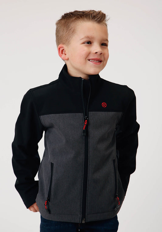 Roper Boys  Grey Softshell Combo  Tech Jacket