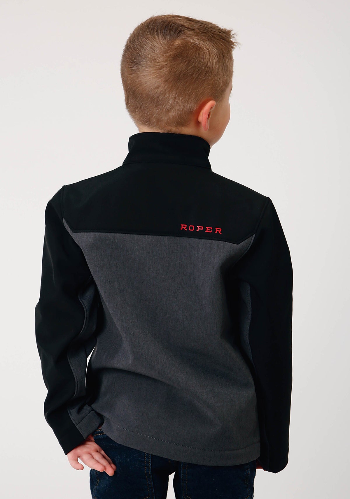 Roper Boys  Grey Softshell Combo  Tech Jacket
