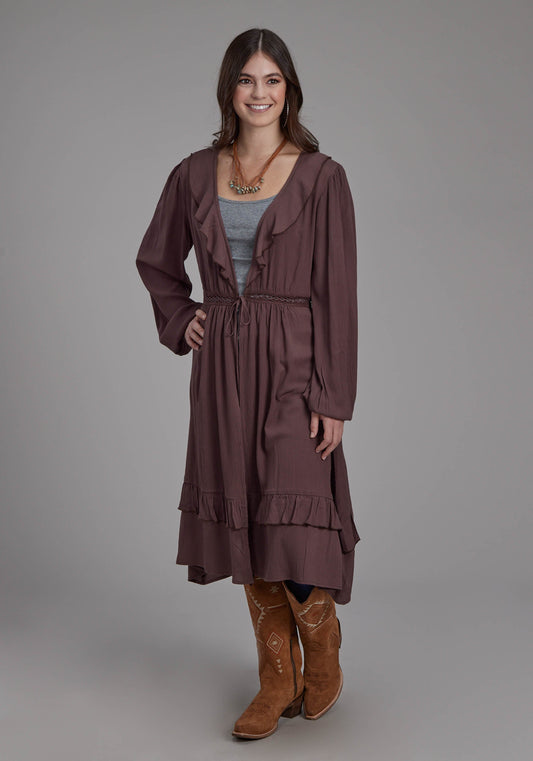 Roper Womens Rayon Crepe Long Cardigan Long Sleeve Pullover Western Shirt