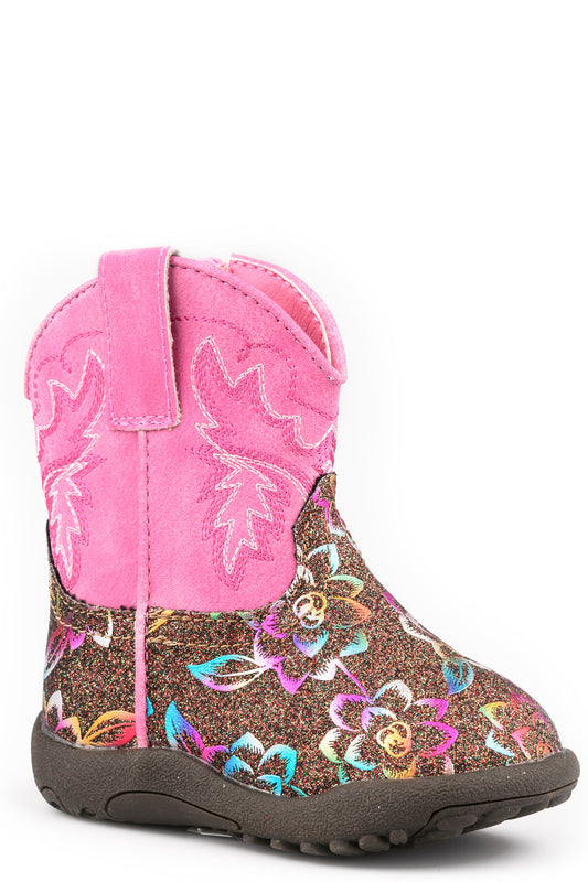 Roper Infants Girls Roper Western Stitch Glitter Rose Cowbabies