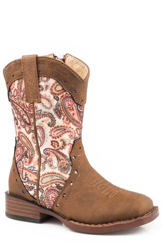 Roper Girls Toddler Triad Design Brown And Paisley