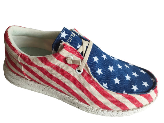 Roper Little Boys Upper All-over Flag Design