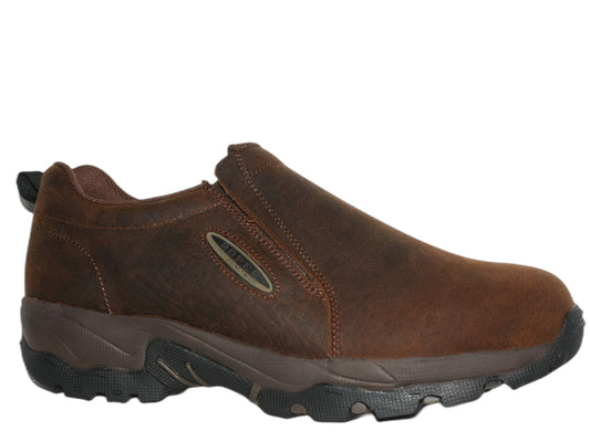 Roper Mens Brown Tumbled Leather Slip On