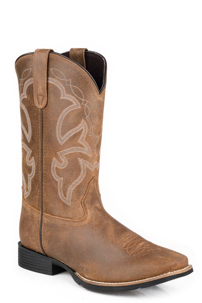 Roper Mens Roper Tan Oiled Suede Leather Monterey Boots