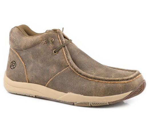 Roper Mens Vintage Brown Leather All Over
