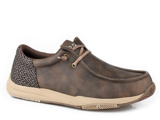 Roper Mens Brown Faux Leather Upper