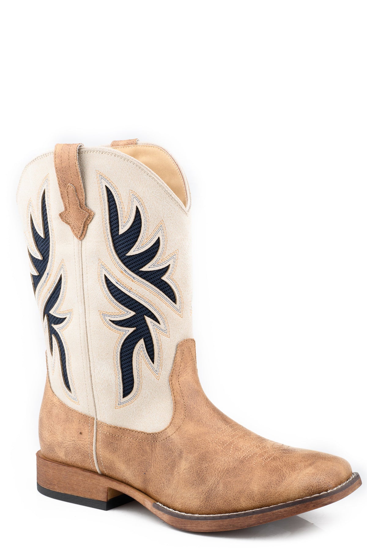 Roper Mens Roper Navy Mesh Western Draftmaster Boots