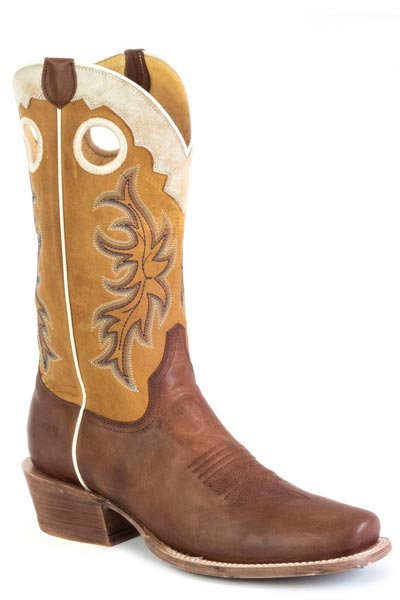 Roper Mens Burnish Brown Leather Vamp