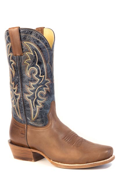 Roper Mens Roper Burnish Brown Leather Vamp Hank - Cutter Boots