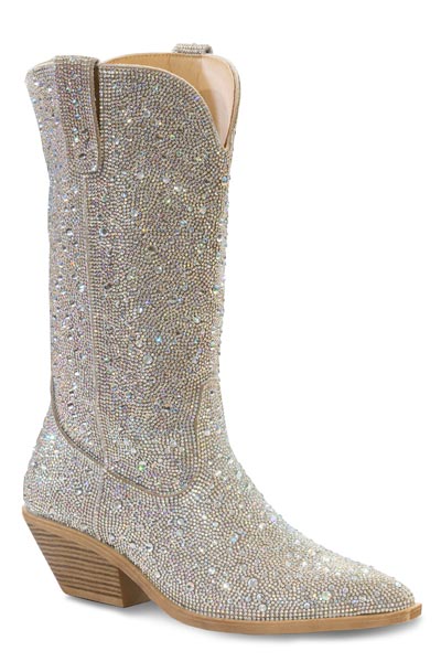 Roper Womens Silver Crystal Vamp And Shaft