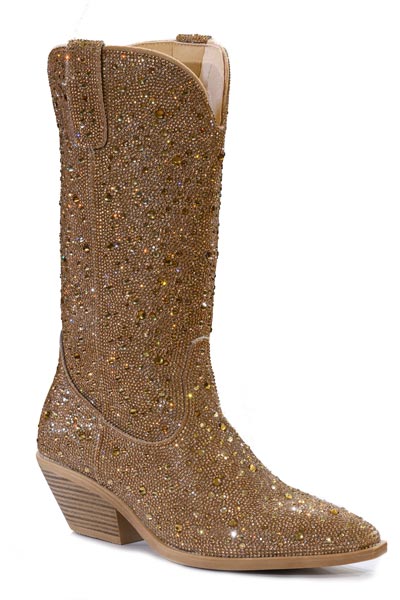 Roper Womens Tan Crystal Vamp And Shaft