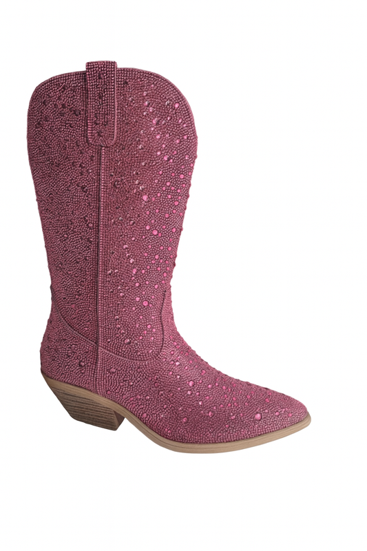 Roper Womens Pink Crystal Vamp And Shaft