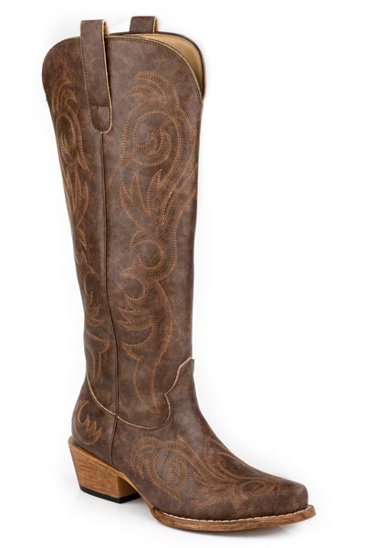 Roper Womens Brown With All Over Embroidery