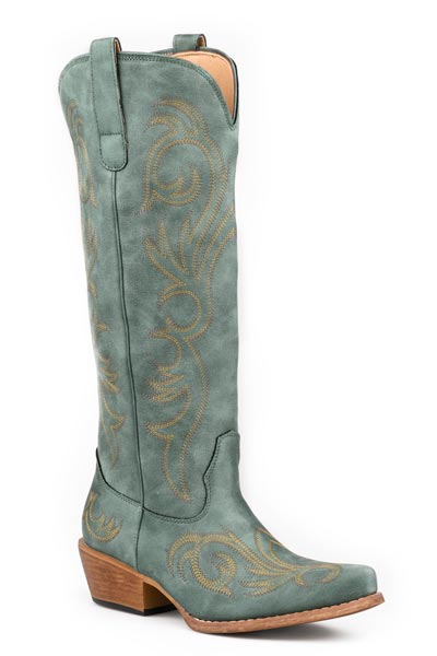 Roper Womens Roper Turquoise With Western Stitch Ryder Boots