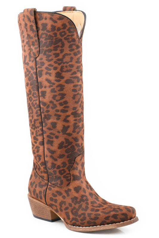 Roper Womens Roper Ankle Zip Ryder Leopard Boots