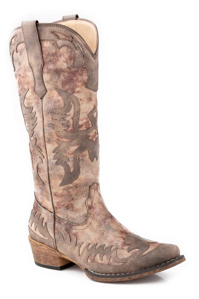 Roper Womens Vintage Brown Faux Leather