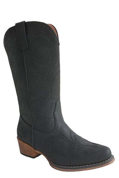 Roper Womens Black With All Over Embroidery