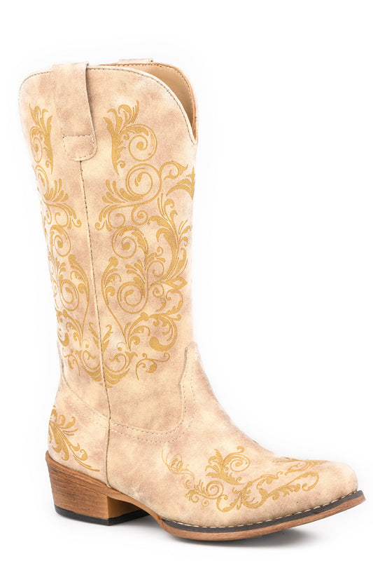 Roper Womens Roper Laser Western Design Tall Stuff Boots