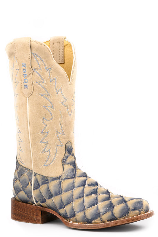 Roper Womens Roper Light Tan Suede Leather Faith Boots
