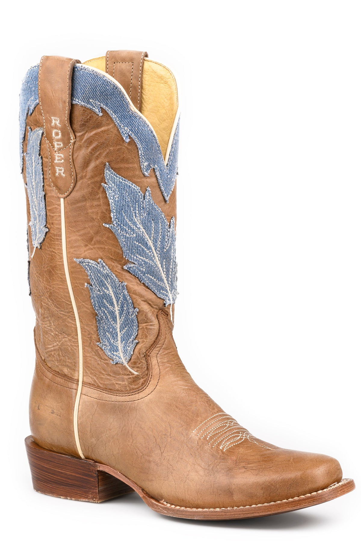 Roper Womens Roper Denim Feather Blue Boots