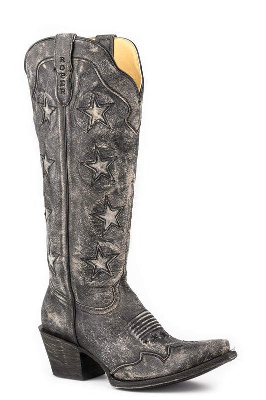 Roper Womens Roper Stars Design Vintage Boots