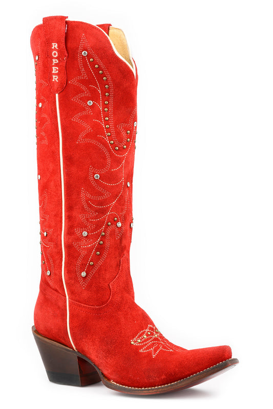 Roper Womens Roper Embriodered Scarlet Boots