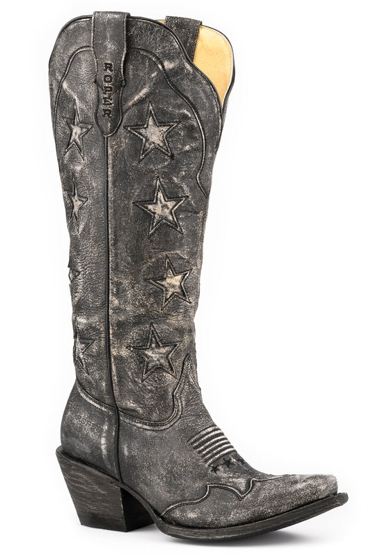 Roper Womens Roper Stars Design Vintage Boots