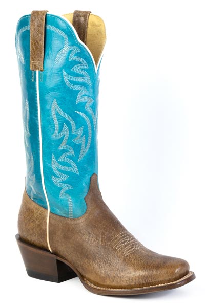 Roper Womens Roper Waxy Tax Leather Vamp Cowgirl Cate Cutter Boots