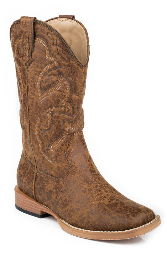 Roper Big Boys All Over Tan Vintage Faux Leather